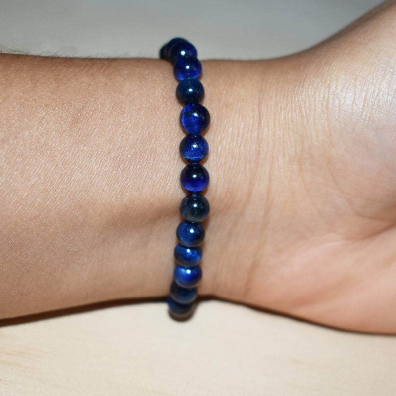 6mm Blue Tiger Eye Bracelet