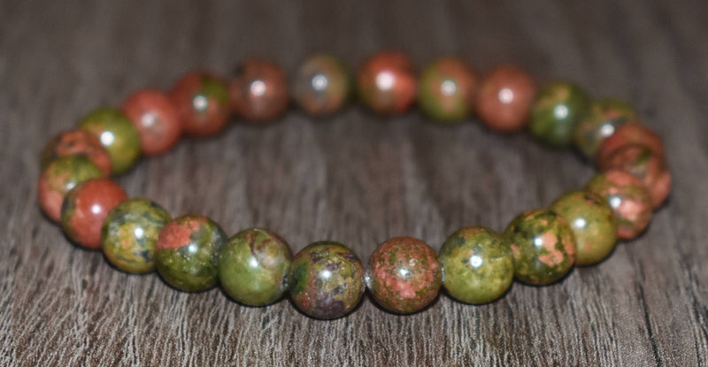 8mm Unakite Bracelet - GemCity.Co