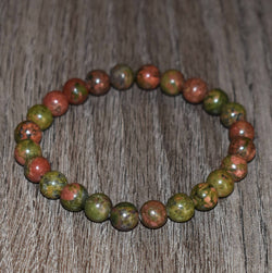 8mm Unakite Bracelet - GemCity.Co