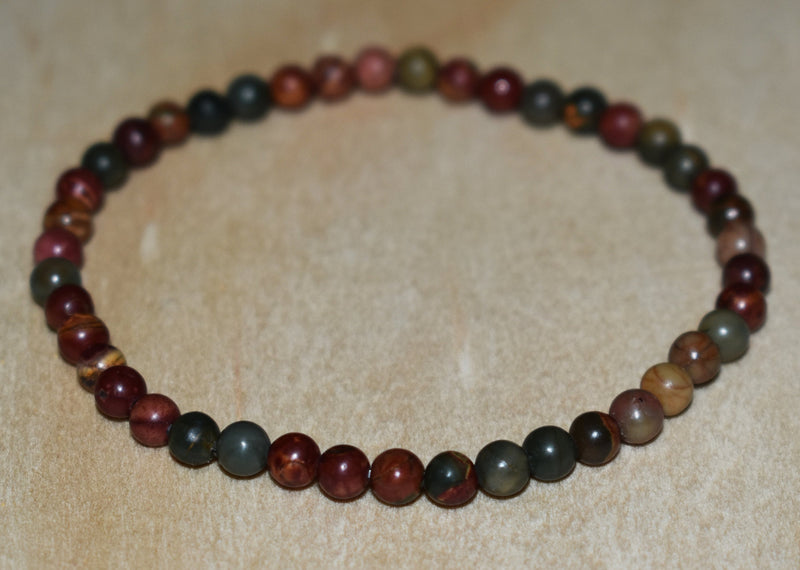 4mm Picasso Jasper Bracelet - GemCity.Co