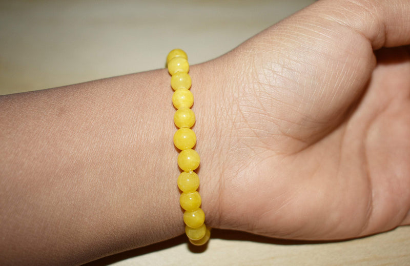 6mm Yellow Jade Bracelet - GemCity.Co