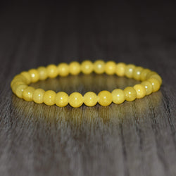 6mm Yellow Jade Bracelet - GemCity.Co