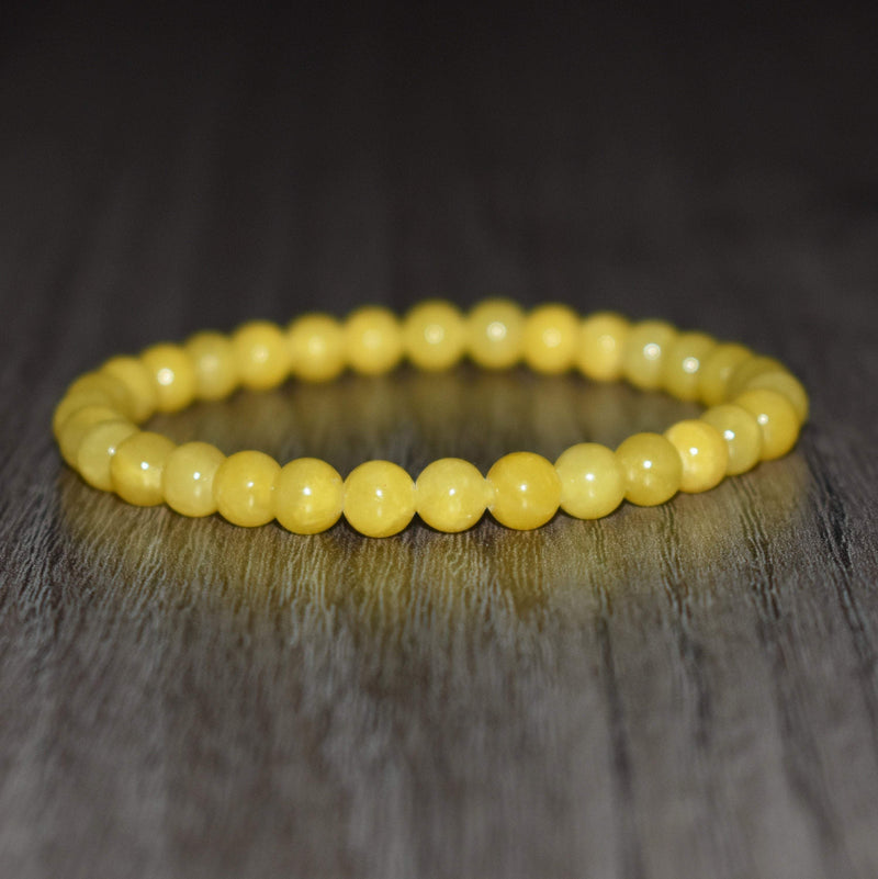 6mm Yellow Jade Bracelet - GemCity.Co