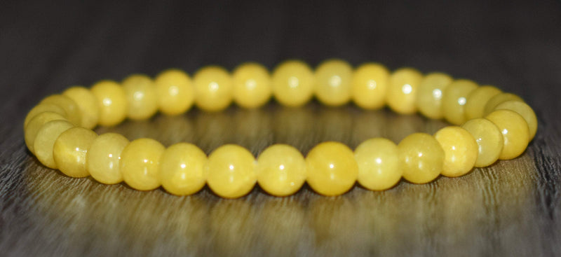 6mm Yellow Jade Bracelet - GemCity.Co