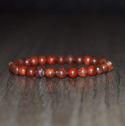 6mm Red Brecciated Bracelet - GemCity.Co