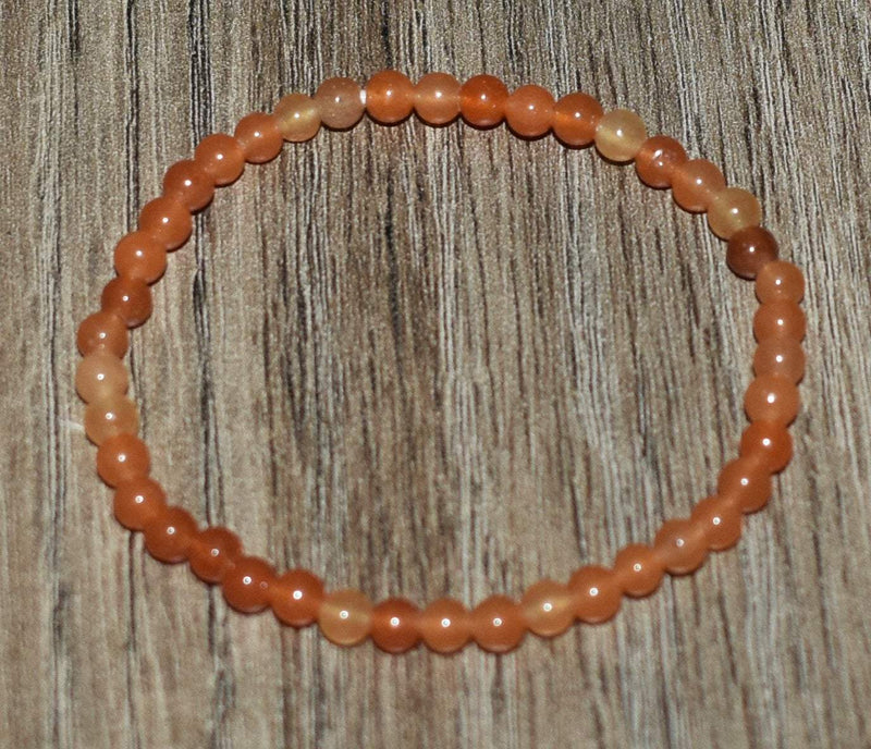 4mm Orange Aventurine Bracelet - GemCity.Co