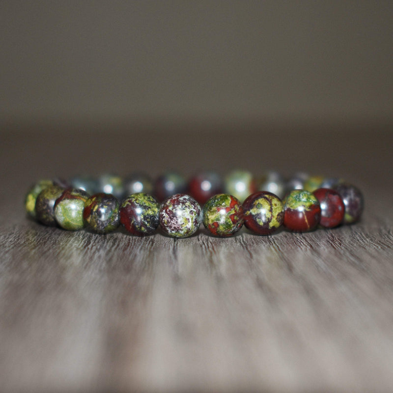 8mm Dragon Bloodstone Bracelet - GemCity.Co