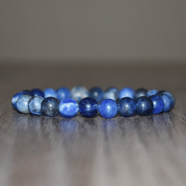 8mm Matte Blue Sodalite Bracelet - GemCity.Co