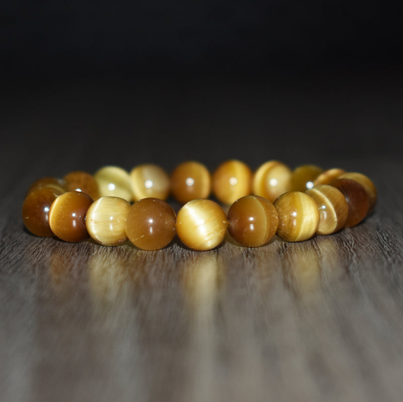 10mm Honey Tiger Eye Bracelet