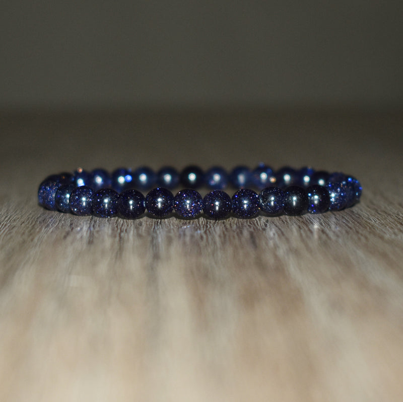 6mm Blue Sandstone Bracelet