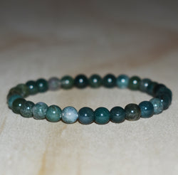 6mm Moss Agate Bracelet