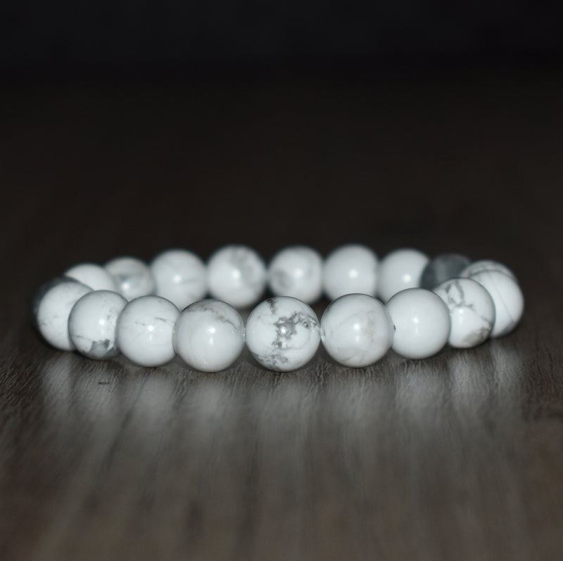 10mm White Howlite Bracelet