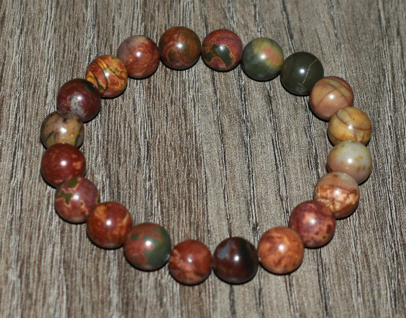 10mm Picasso Jasper Bracelet