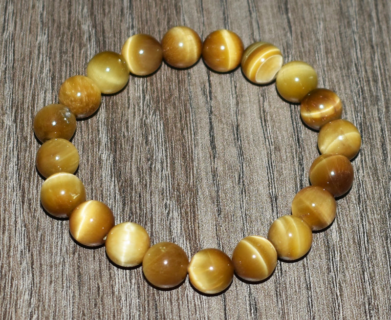 10mm Honey Tiger Eye Bracelet