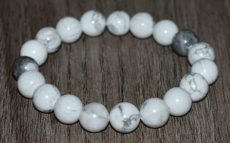 10mm White Howlite Bracelet