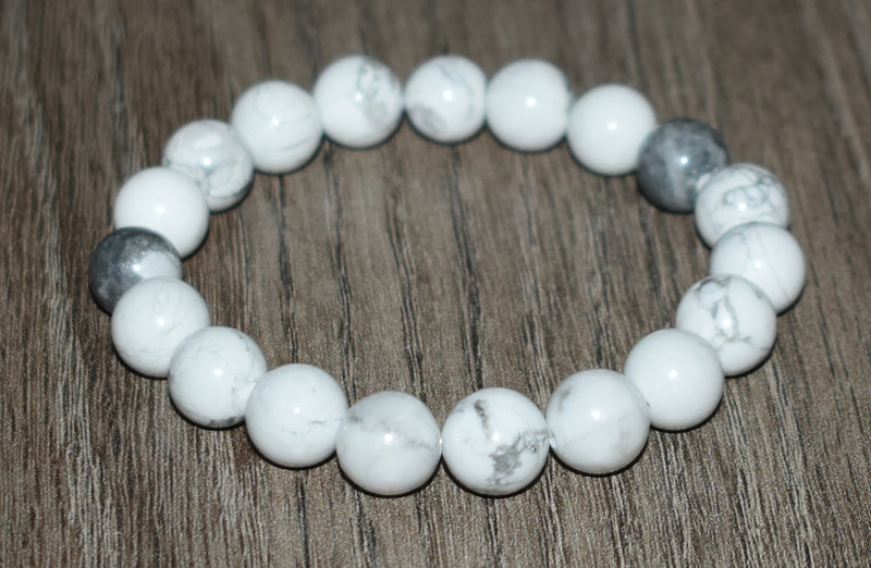 10mm White Howlite Bracelet