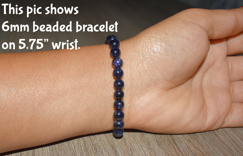 6mm Blue Sandstone Bracelet