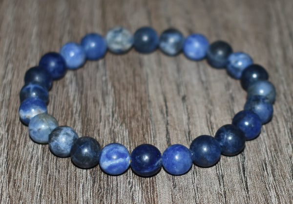 8mm Matte Blue Sodalite Bracelet