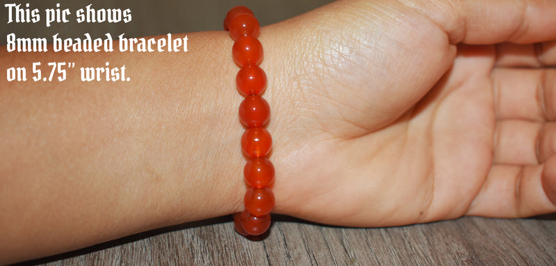 8mm Carnelian Bracelet